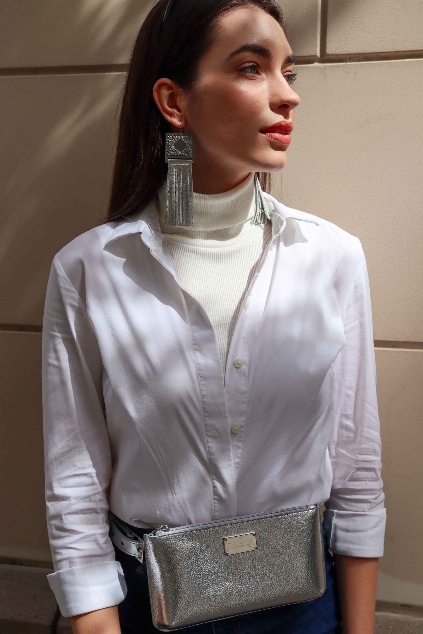 CAX SHORT ▪ ezüst ▪ fülbevaló